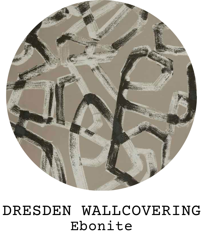 Dresden Wallcovering in Ebonite by S. Harris